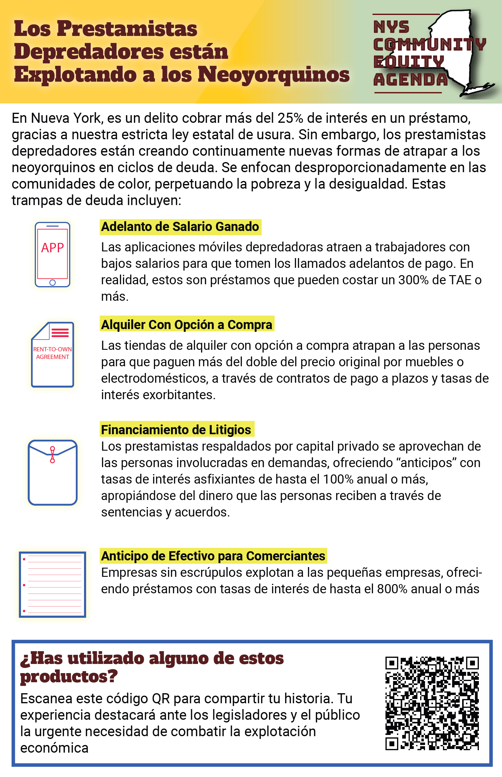 End Loan Sharking Act - Spanish
