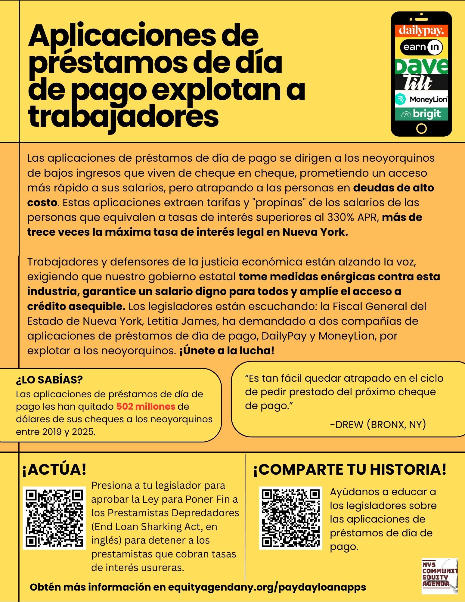 End Loan Sharking Act - Spanish