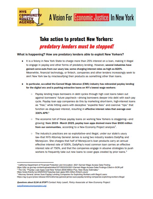 End Loan Sharking Act - Spanish