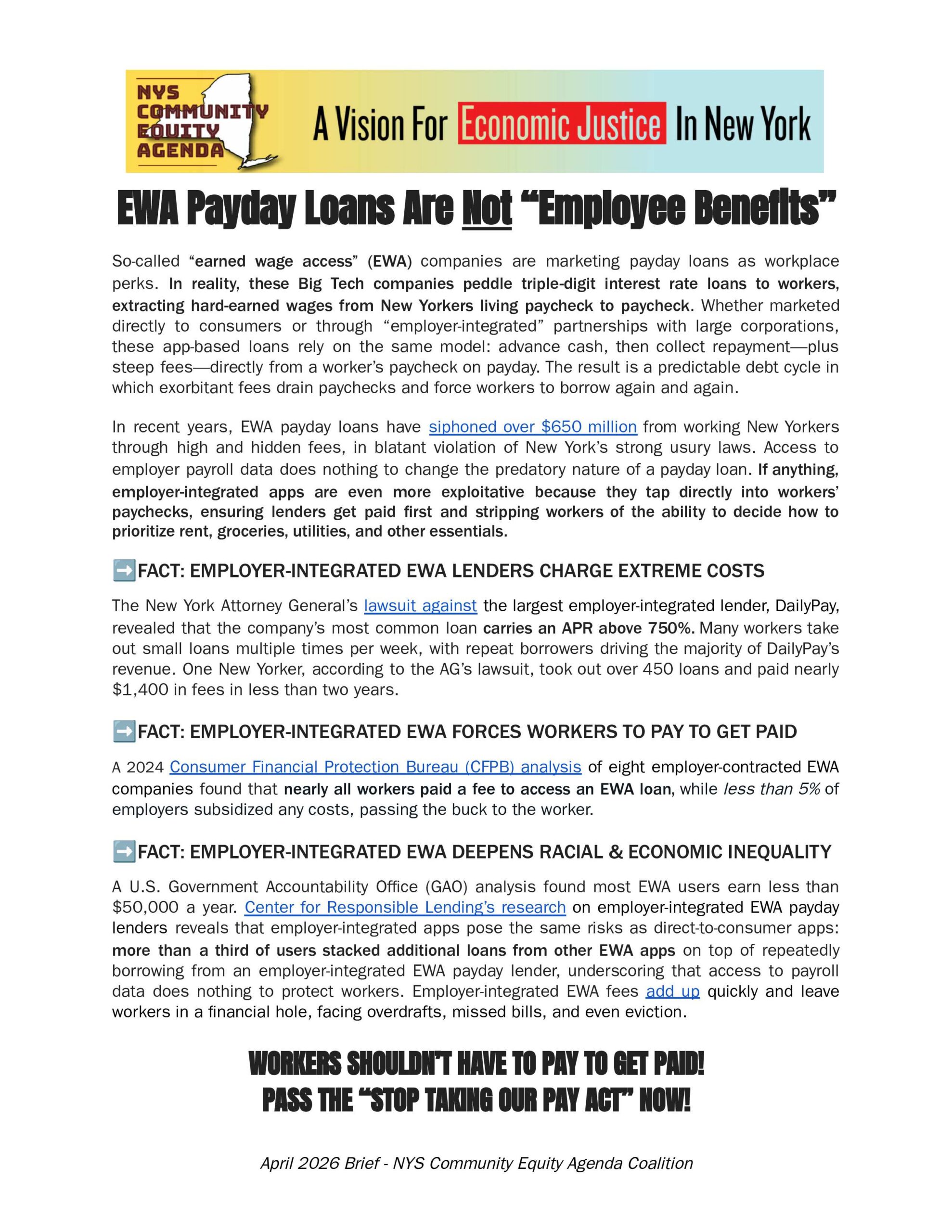 End Loan Sharking Act - Spanish